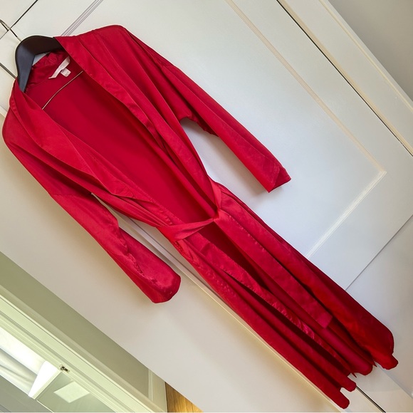 Victoria's Secret Intimates & Sleepwear Victorias Secret Red Satin Long Robe Size Large